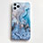 Handyhülle Silikon Hülle Gummi Schutzhülle Modisch Muster S03 für Apple iPhone 11 Pro Hellblau