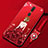 Handyhülle Silikon Hülle Gummi Schutzhülle Motiv Kleid Mädchen für Oppo A9 Rot