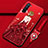 Handyhülle Silikon Hülle Gummi Schutzhülle Motiv Kleid Mädchen für Oppo Reno3 Rot