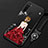 Handyhülle Silikon Hülle Gummi Schutzhülle Motiv Kleid Mädchen für Xiaomi Redmi Note 8 Rot und Schwarz