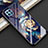 Handyhülle Silikon Hülle Rahmen Schutzhülle Spiegel Blumen für Oppo Reno4 SE 5G