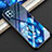 Handyhülle Silikon Hülle Rahmen Schutzhülle Spiegel Blumen für Oppo Reno4 SE 5G Hellblau