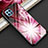 Handyhülle Silikon Hülle Rahmen Schutzhülle Spiegel Blumen für Oppo Reno4 SE 5G Rosa