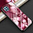 Handyhülle Silikon Hülle Rahmen Schutzhülle Spiegel Blumen für Oppo Reno4 SE 5G Rot