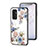 Handyhülle Silikon Hülle Rahmen Schutzhülle Spiegel Blumen für Samsung Galaxy M13 4G