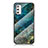 Handyhülle Silikon Hülle Rahmen Schutzhülle Spiegel Modisch Muster für Samsung Galaxy M52 5G Blau