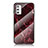 Handyhülle Silikon Hülle Rahmen Schutzhülle Spiegel Modisch Muster für Samsung Galaxy M52 5G Rot