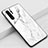 Handyhülle Silikon Hülle Rahmen Schutzhülle Spiegel Modisch Muster K03 für Huawei P30 Pro Weiß