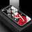 Handyhülle Silikon Hülle Rahmen Schutzhülle Spiegel Modisch Muster S01 für Samsung Galaxy A80 Rot und Schwarz