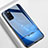 Handyhülle Silikon Hülle Rahmen Schutzhülle Spiegel Sternenhimmel für Oppo A72 Blau