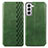 Handytasche Stand Schutzhülle Flip Leder Hülle A01D für Samsung Galaxy S21 5G Grün