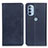 Handytasche Stand Schutzhülle Flip Leder Hülle A02D für Motorola Moto G41 Blau