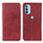 Handytasche Stand Schutzhülle Flip Leder Hülle A02D für Motorola Moto G41 Rot