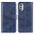 Handytasche Stand Schutzhülle Flip Leder Hülle A05D für Motorola Moto E32s Blau