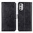 Handytasche Stand Schutzhülle Flip Leder Hülle A05D für Motorola Moto E32s Schwarz