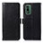 Handytasche Stand Schutzhülle Flip Leder Hülle A07D für Nokia XR21 Schwarz