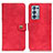 Handytasche Stand Schutzhülle Flip Leder Hülle A07D für Oppo Reno6 Pro 5G Rot