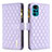 Handytasche Stand Schutzhülle Flip Leder Hülle B03F für Motorola Moto G22 Violett
