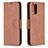 Handytasche Stand Schutzhülle Flip Leder Hülle B04F für Xiaomi Redmi Note 10 4G Braun
