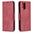 Handytasche Stand Schutzhülle Flip Leder Hülle B04F für Xiaomi Redmi Note 10 4G Rot