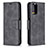 Handytasche Stand Schutzhülle Flip Leder Hülle B04F für Xiaomi Redmi Note 10 4G Schwarz