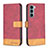 Handytasche Stand Schutzhülle Flip Leder Hülle B05F für Motorola Moto G200 5G Rot