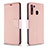 Handytasche Stand Schutzhülle Flip Leder Hülle B06F für Samsung Galaxy A21 Rosegold