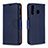 Handytasche Stand Schutzhülle Flip Leder Hülle B06F für Samsung Galaxy M30 Blau