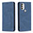 Handytasche Stand Schutzhülle Flip Leder Hülle B07F für Motorola Moto G51 5G Blau