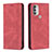 Handytasche Stand Schutzhülle Flip Leder Hülle B07F für Motorola Moto G51 5G Rot