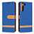 Handytasche Stand Schutzhülle Flip Leder Hülle B11F für Samsung Galaxy S21 5G Blau