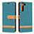Handytasche Stand Schutzhülle Flip Leder Hülle B11F für Samsung Galaxy S21 5G Grün
