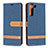 Handytasche Stand Schutzhülle Flip Leder Hülle B11F für Samsung Galaxy S21 5G Königs Blau