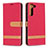 Handytasche Stand Schutzhülle Flip Leder Hülle B11F für Samsung Galaxy S21 5G Rot