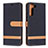 Handytasche Stand Schutzhülle Flip Leder Hülle B11F für Samsung Galaxy S21 5G Schwarz