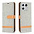 Handytasche Stand Schutzhülle Flip Leder Hülle B16F für Xiaomi Mi 13 5G Grau