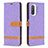 Handytasche Stand Schutzhülle Flip Leder Hülle B16F für Xiaomi Poco F3 5G Helles Lila