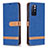 Handytasche Stand Schutzhülle Flip Leder Hülle B16F für Xiaomi Redmi Note 11T 5G Blau