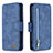 Handytasche Stand Schutzhülle Flip Leder Hülle B18F für Samsung Galaxy A30S Blau