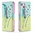 Handytasche Stand Schutzhülle Flip Leder Hülle Blumen für Apple iPhone 13 Gelb