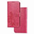 Handytasche Stand Schutzhülle Flip Leder Hülle Blumen für Huawei Mate 40 Pro Rot
