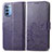 Handytasche Stand Schutzhülle Flip Leder Hülle Blumen für Motorola Moto G41 Violett