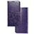 Handytasche Stand Schutzhülle Flip Leder Hülle Blumen für Samsung Galaxy XCover Pro Violett