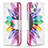Handytasche Stand Schutzhülle Flip Leder Hülle Blumen L01 für Apple iPhone 14 Plus Bunt