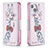 Handytasche Stand Schutzhülle Flip Leder Hülle Blumen L01 für Apple iPhone 14 Plus Rosa