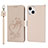 Handytasche Stand Schutzhülle Flip Leder Hülle Blumen L16 für Apple iPhone 14 Rosegold