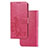 Handytasche Stand Schutzhülle Flip Leder Hülle Blumen S01D für Huawei P40 Pink