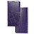 Handytasche Stand Schutzhülle Flip Leder Hülle Blumen S03D für Huawei P40 Pro Violett