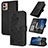 Handytasche Stand Schutzhülle Flip Leder Hülle Blumen Y01X für Motorola Moto G32