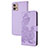 Handytasche Stand Schutzhülle Flip Leder Hülle Blumen Y01X für Motorola Moto G32 Violett